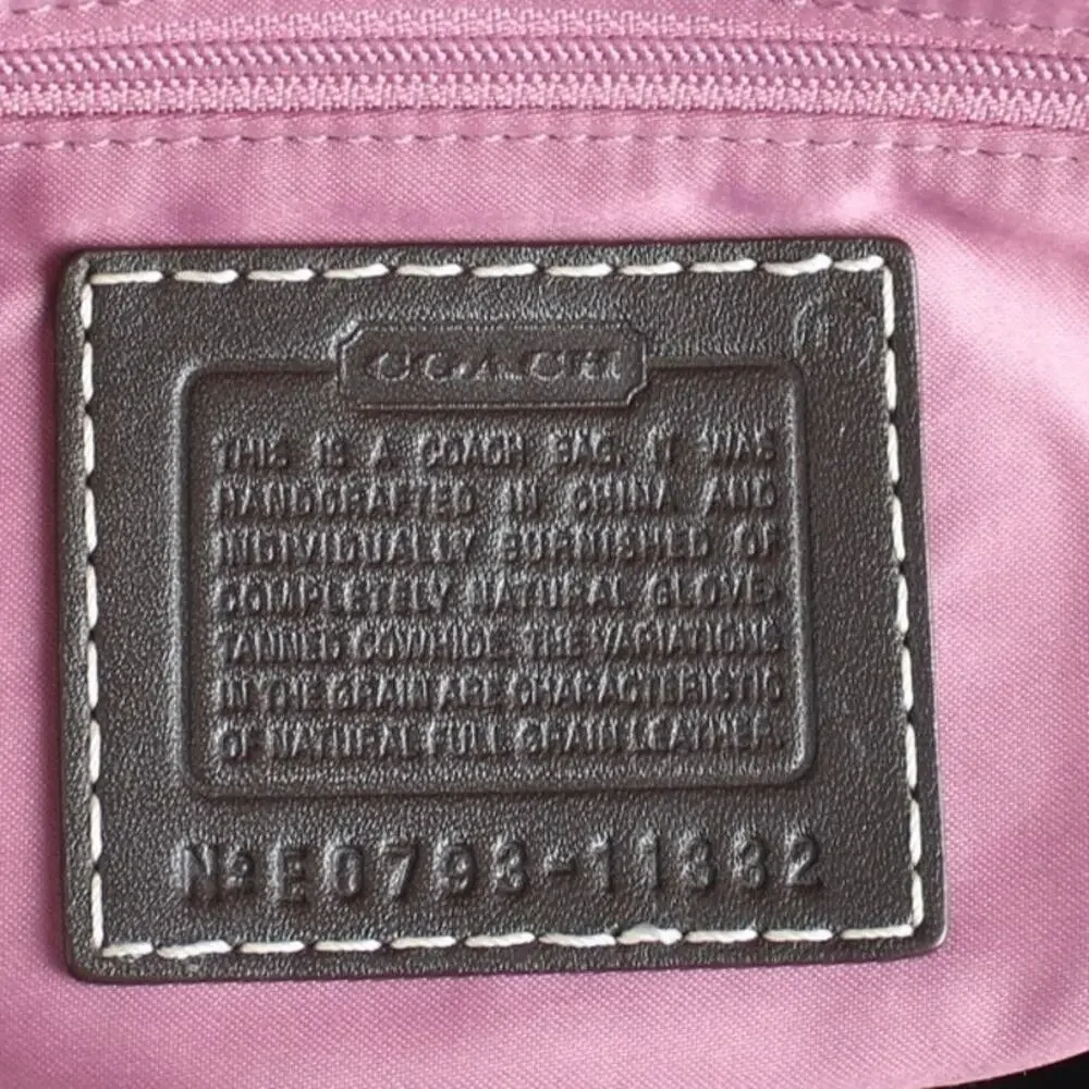 Coach Y2K Hampton Brown Leather Turnlock Top Handle Bag
